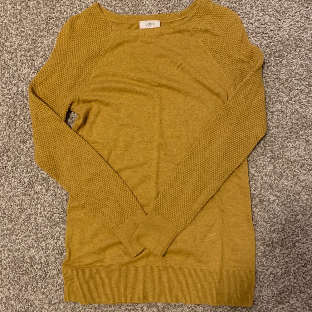Loft Mustard Yellow Sweater